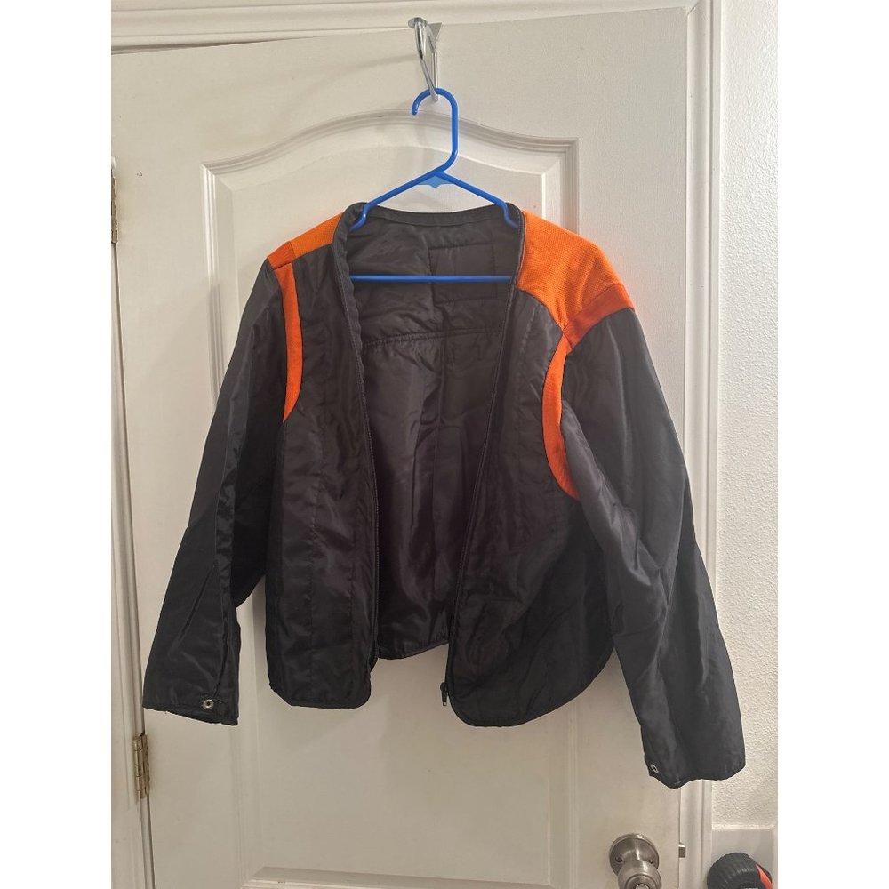 First Classics Motorcycle Jacket Liner Thinsulate Quilted Black Orange XL